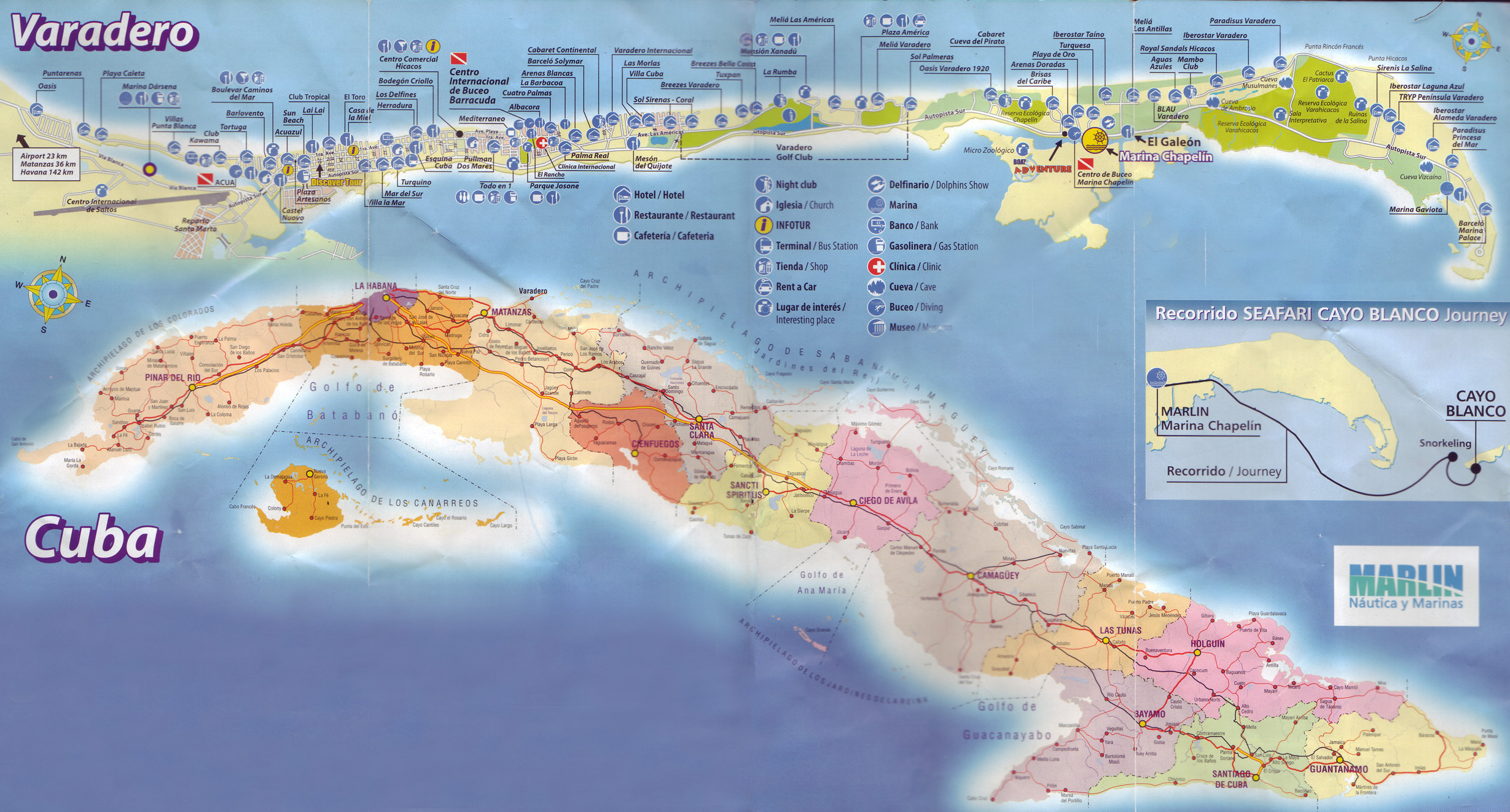 Map Of Varadero Large 