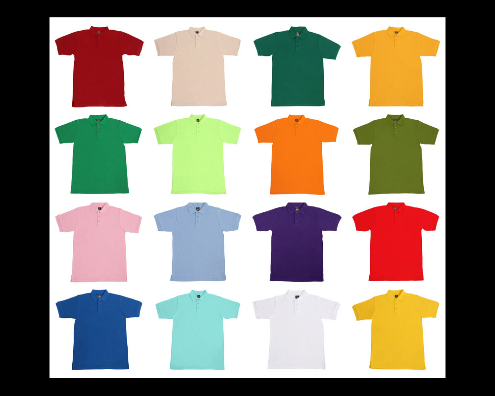 Product Photos of Lot of Colourful Polo Shirts