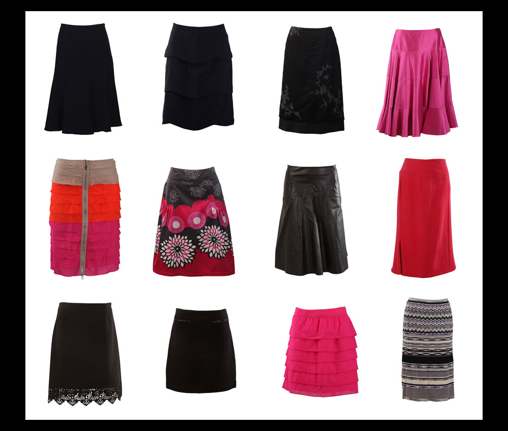 Photos of Various Skirts for ECommerce