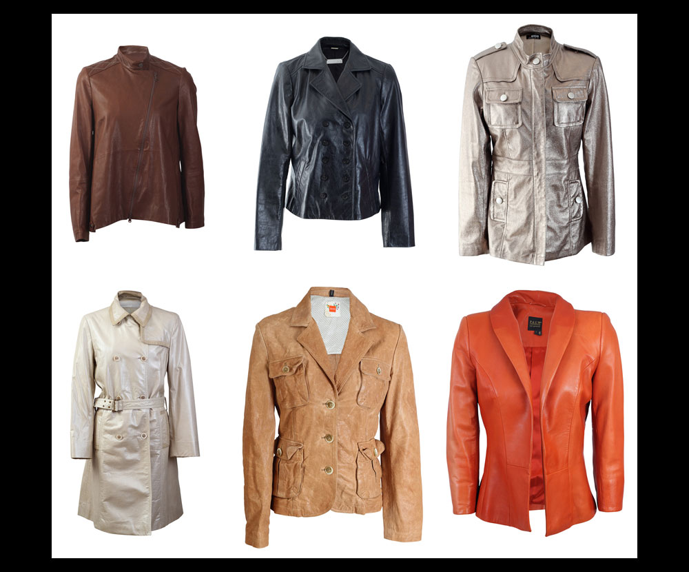 Product Photography of Various Leather Jackets