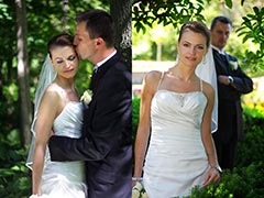 Toronto Wedding Photography - Two poses of Bride and Groom