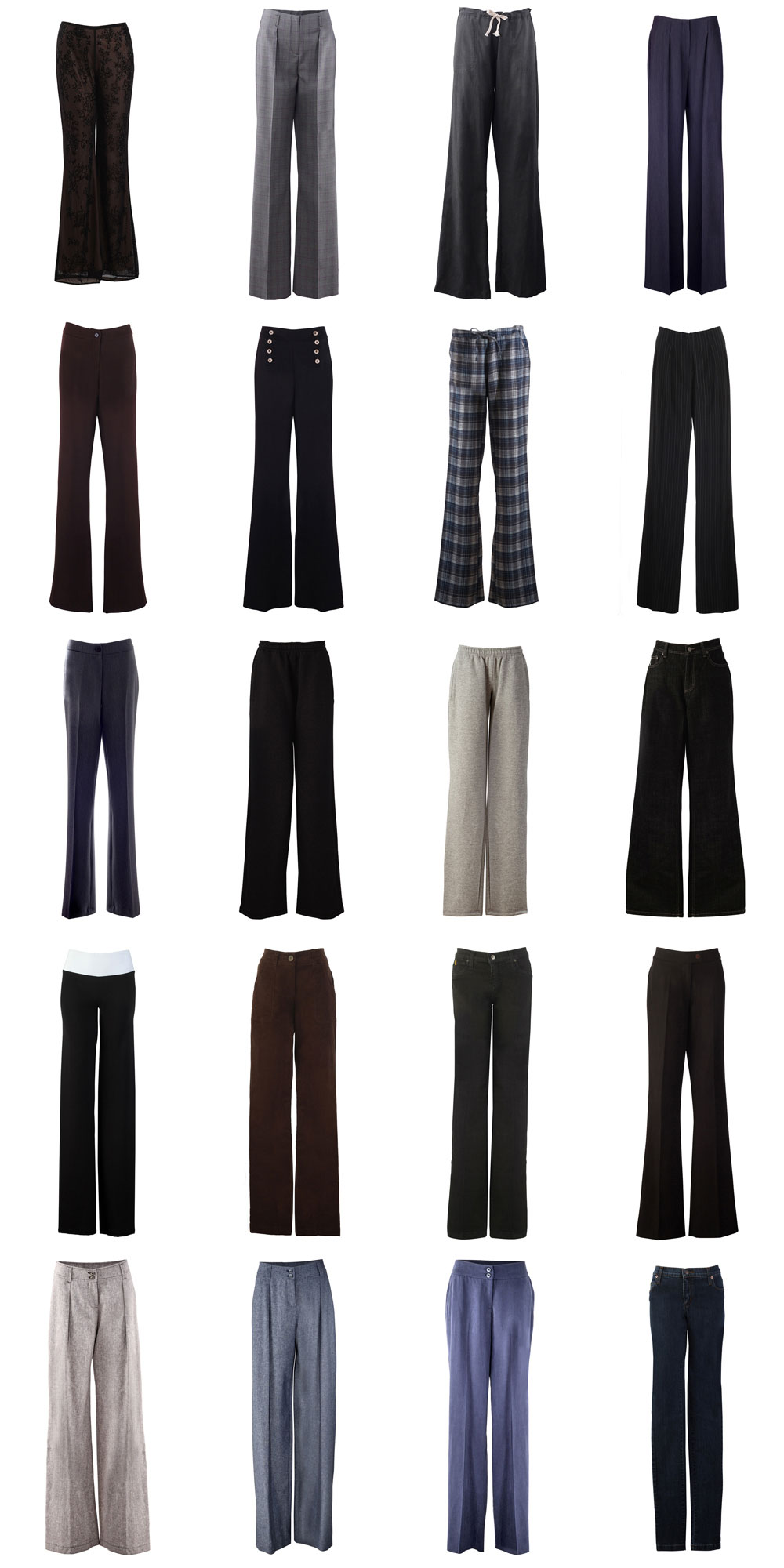 Photos of Various Trousers and Pants